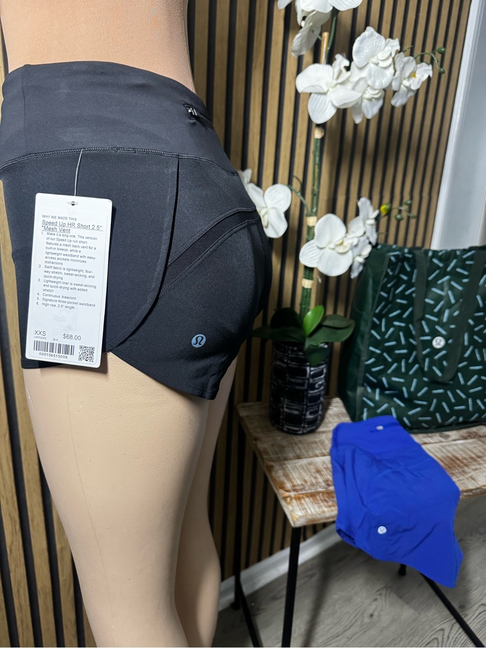 lululemon athletica Black Athletic Shorts with Built-In Liner